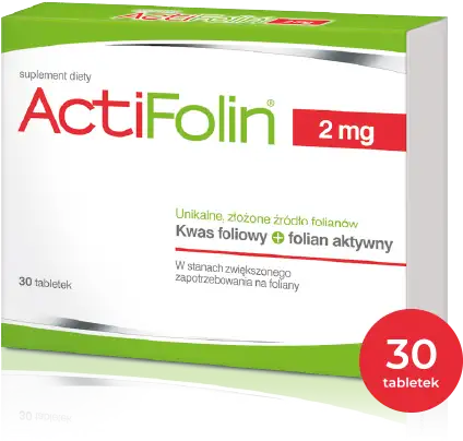 ActiFolin® 2 mg, dla kobiet wymagających zwiększonej podaży folianów